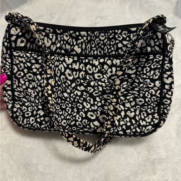 Vera Bradley Black & White Leopard Print Crossbody Shoulder Adjustable Neutral - Picture 10 of 13
